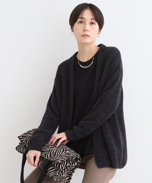 【エアリー】ブークレカーディガン INDIVI｜【エアリー】ブークレカーディガン | Rakuten Fashion