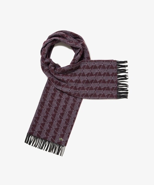 LACOSTE（ラコステ） マフラー ストール モノグラムジャカード大判