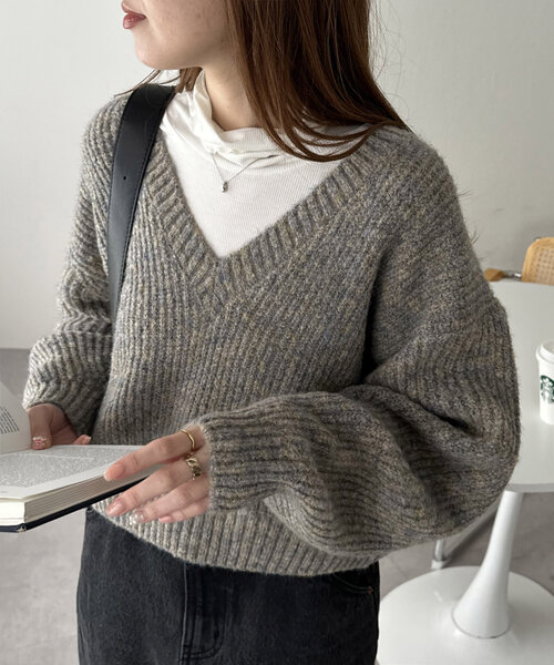 Discoat（ディスコート） ニット セーター 「WEB限定」メランジヤーンV