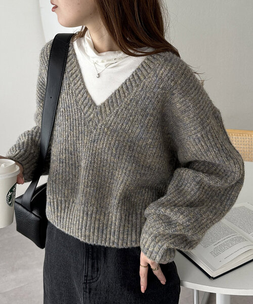 Discoat（ディスコート） ニット セーター 「WEB限定」メランジヤーンV