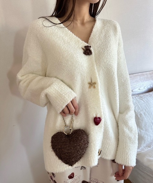 スナイデルホーム　【Melty】チョコボタンカーディガン SNIDEL HOME パジャマ ルームウェア 「Melty」チョコボタン