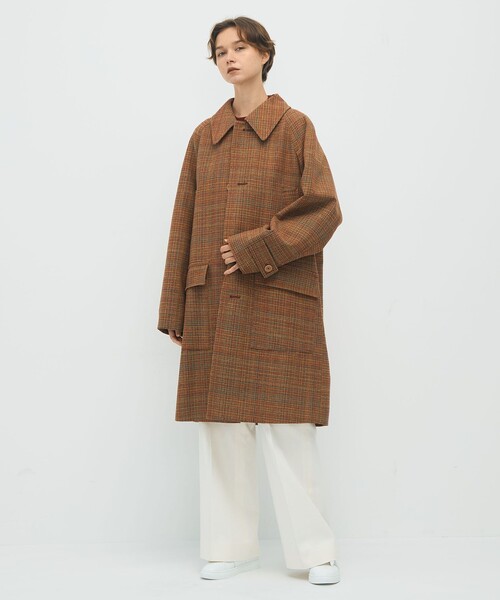 CABaN（キャバン） ステンカラーコート コート マルチカラークロス