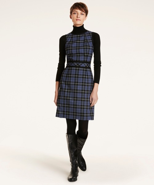 【美品】 【上質】 ブルックスブラザーズ ノースリーブ ワンピース ブルー ♪ BROOKS BROTHERS 「BROOKS BROTHERS」 ノースリーブワンピース 0