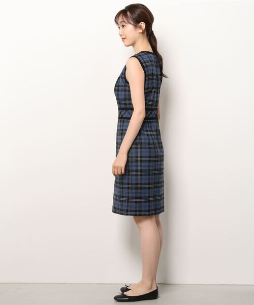 【美品】 【上質】 ブルックスブラザーズ ノースリーブ ワンピース ブルー ♪ BROOKS BROTHERS 「BROOKS BROTHERS」 ノースリーブワンピース 0