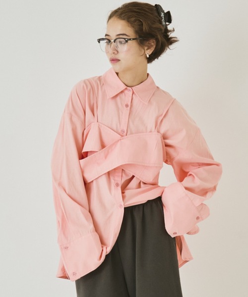 MIRROR STOKE ブラウス シャツ 「WEB限定」「新色追加」BUSTIER SHIRT 