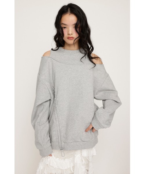 SLY　オープンショルダースウェット SLY トレーナー スウェット OPEN SHOULDER SW TOPS オープン