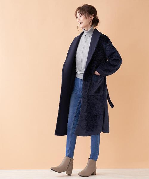 「en recre」 コート 2 ダークネイビー レディース_画像3