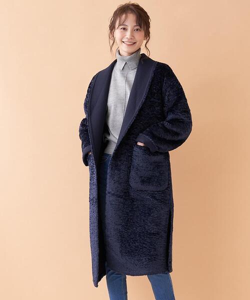 「en recre」 コート 2 ダークネイビー レディース_画像7