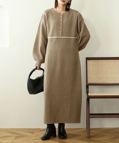 「NOAHL」 ニットワンピース FREE ブラック レディース_画像9