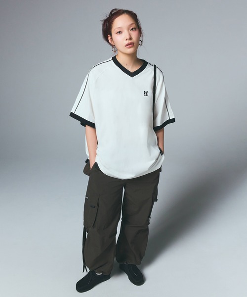 X-girl ワンピース STRIPED SLEEVE BIG TEE DRESS : ZOZOTOWN