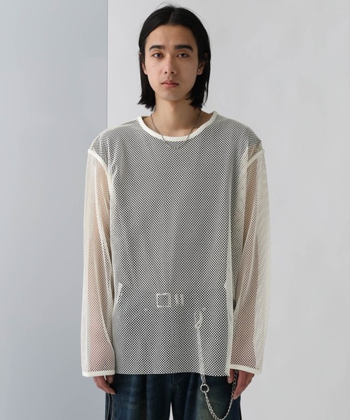 OVERメッシュカットプルオーバー(HARE) HARE tシャツ OVERメッシュカットプルオーバー(HARE) メンズ
