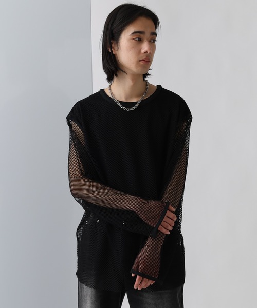 OVERメッシュカットプルオーバー(HARE) HARE tシャツ OVERメッシュカットプルオーバー(HARE) メンズ