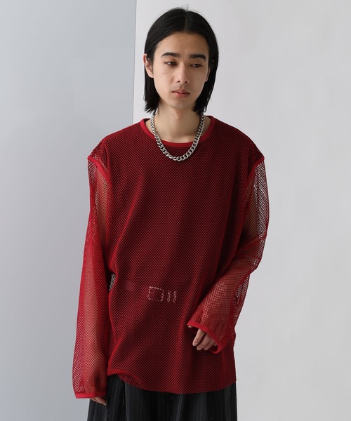 HARE tシャツ OVERメッシュカットプルオーバー(HARE) メンズ
