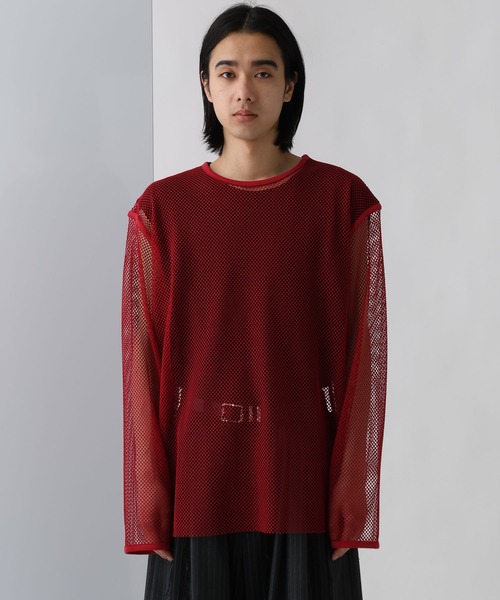 OVERメッシュカットプルオーバー(HARE) HARE tシャツ OVERメッシュカットプルオーバー(HARE) メンズ