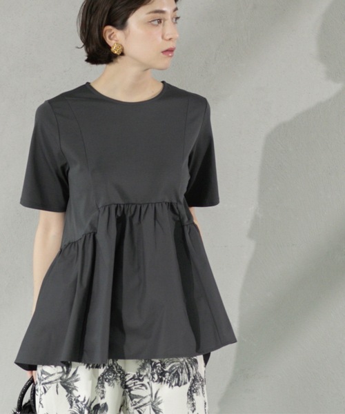 OPAQUE.CLIP（オペークドットクリップ） tシャツ ペプラムドッキング