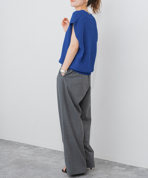 ベスト ジレ GREY LABEL ペーパーヤーンニットベスト レディース セール】GREY LABEL ペーパーヤーンニットベスト（ベスト