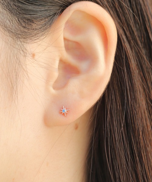 CERCA ピアス 「Peony/ピオニー」/キラキラモチーフ ワンポイント