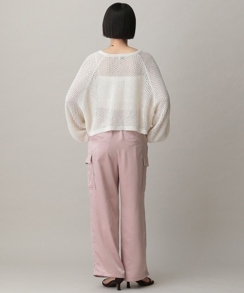 A part by｜ペーパーメッシュVカーディガン | Rakuten Fashion