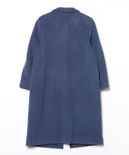 【INDIVI 】ウールコート 36 青　定価52,910円 INDIVI（インディヴィ） チェスターコート 12 ネイビー レディース