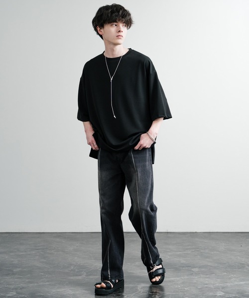 レオナール　L 花柄 Vネック Tシャツ 半袖 zz-M0552FBH237_175-1.jpg?