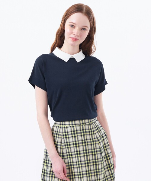 MACKINTOSH PHILOSOPHY KNIT LS POLO ニットポロ Bicolor Knit Polo（バイカラーニットポロ）】(トップス