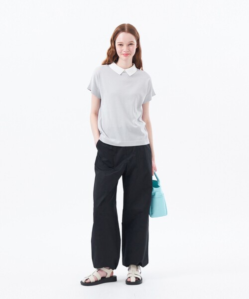 tシャツ 「Bicolor Knit Polo（バイカラーニットポロ）」ハーフスリーブ レディース MACKINTOSH PHILOSOPHY tシャツ 「Bicolor Knit Polo（バイ