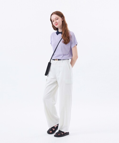 tシャツ 「Bicolor Knit Polo（バイカラーニットポロ）」ハーフスリーブ レディース MACKINTOSH PHILOSOPHY tシャツ 「Bicolor Knit Polo（バイ