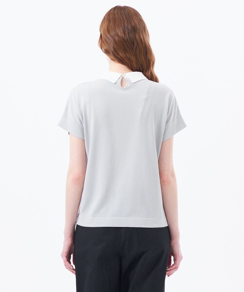 新品、未着用【Bicolor Knit Polo（バイカラーニットポロ）】 Bicolor Knit Polo（バイカラーニットポロ）】ハーフスリーブ