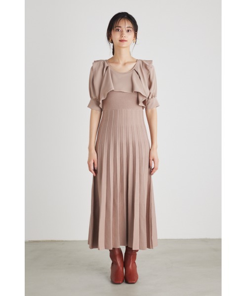 「rienda」 ニットワンピース FREE ベージュ レディース_画像4