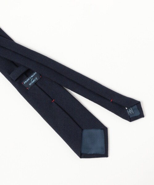 極美品　フランコバッシ×ビームスF ウールソリッドタイ ネイビー BEAMS F（ビームスF） ネクタイ FRANCO BASSI / カシミヤウール