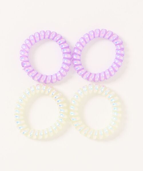 ARCHIVER ヘアゴム 「76」カラフルスパイラルヘアゴム 4個セット