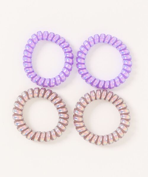 ARCHIVER ヘアゴム 「76」カラフルスパイラルヘアゴム 4個セット