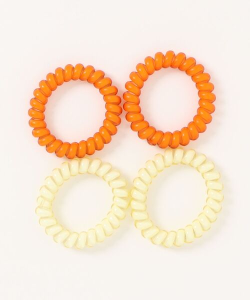 ARCHIVER ヘアゴム 「76」カラフルスパイラルヘアゴム 4個セット