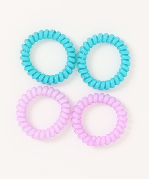 ARCHIVER ヘアゴム 「76」カラフルスパイラルヘアゴム 4個セット