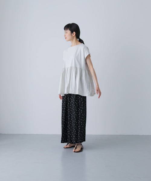 かぐれ tシャツ ウエストギャザーフレンチプルオーバー