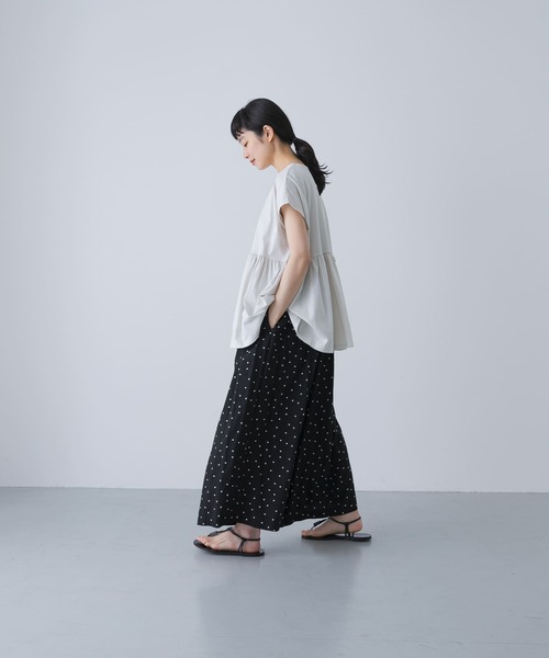 かぐれ tシャツ ウエストギャザーフレンチプルオーバー