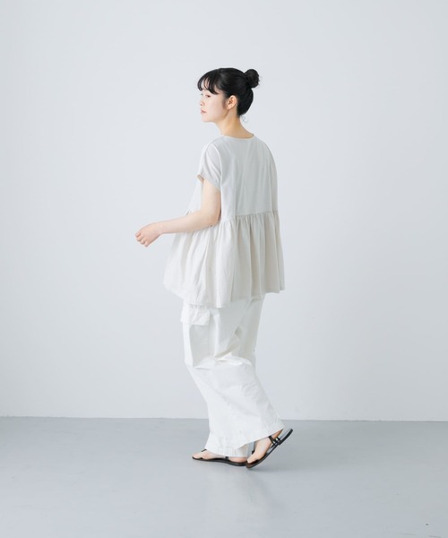 かぐれ tシャツ ウエストギャザーフレンチプルオーバー