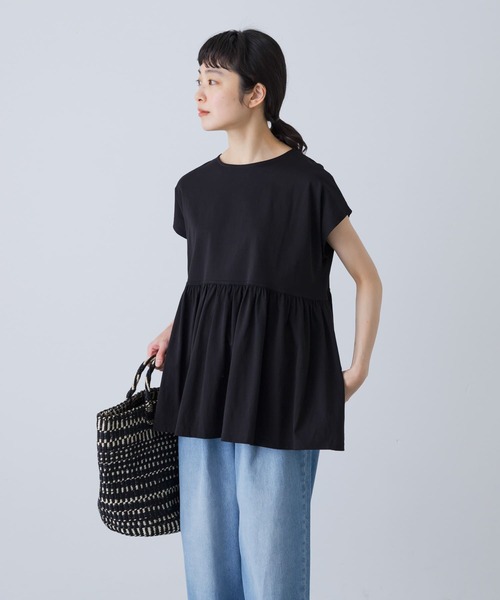 かぐれ tシャツ ウエストギャザーフレンチプルオーバー
