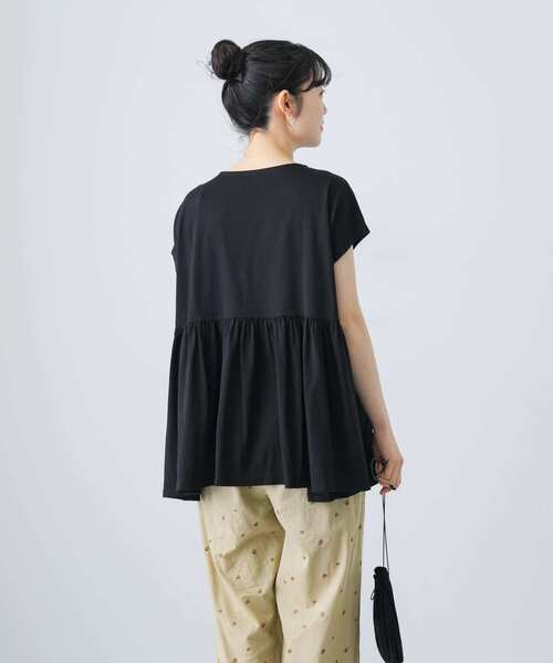 かぐれ tシャツ ウエストギャザーフレンチプルオーバー