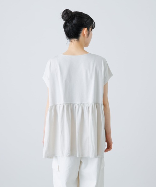 かぐれ tシャツ ウエストギャザーフレンチプルオーバー