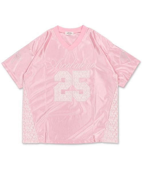 【23SS NEW】ERMANNO SCERVINO_women/レース クロップドTシャツ Short-sleeved t-shirt with lace red women | Morgan