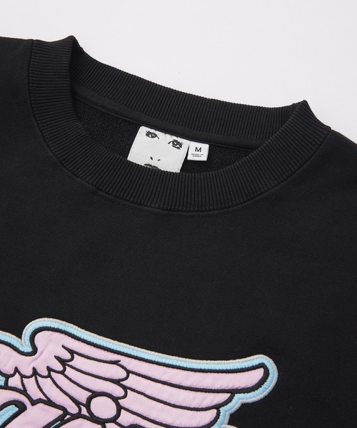 X-girl トレーナー スウェット WING LOGO PATCH CREWNECK SWEAT