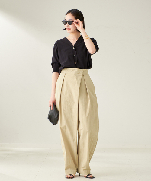 最終値下げ新品　RIAM plage ナイロン　WRAPパンツ plage パンツ RIAM ナイロンWRAP PT レディース : ZOZOTOWN