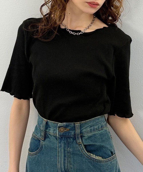 RCD tシャツ メロウリブ5分袖カットソー レディース : ZOZOTOWN Yahoo 