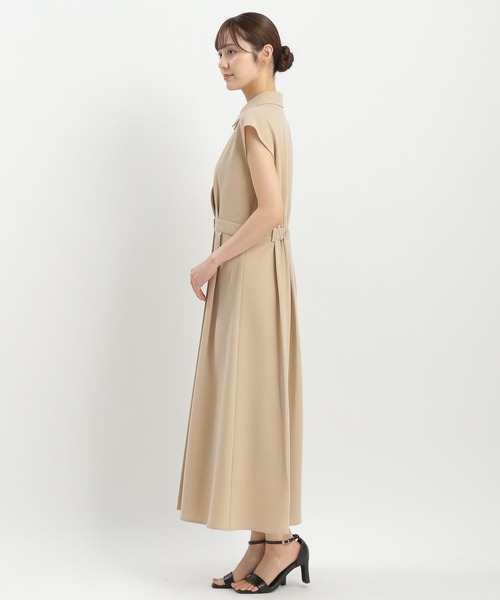 フレンチ風 シャツドレス ロングワンピース アシメ ゆったり Andemiu シャツワンピース アシメカシュクール風フレンチ