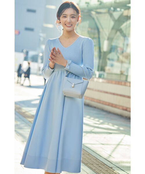 TOCCA（トッカ） ニットワンピース MEDIUM ネイビー レディース