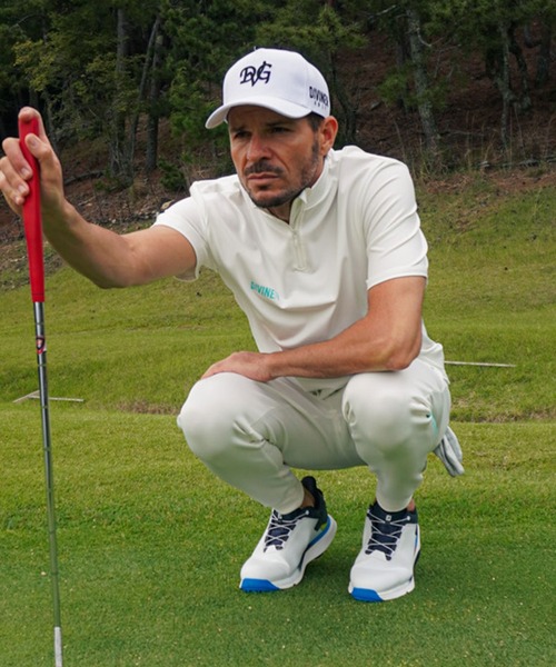 DIVINER GOLF ゴルフ 「DIVINER GOLF」バックラインハーフジップ半袖