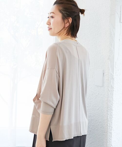 デパリエ 24AW ハイゲージVネックカーディガン ニット 長袖 38 ベージュ other - デパリエ 24AW ハイゲージVネックカーディガン ニット 長袖 38