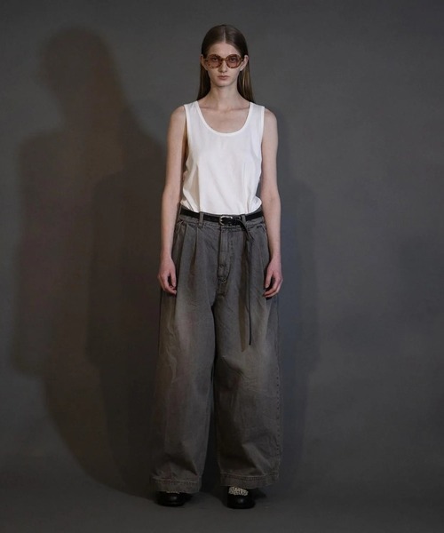 パンツ my beautiful landlet DENIM TUCKWIDEPANTS my beautiful landlet ジーンズ 「my landlet」12oz DENIM TUCK