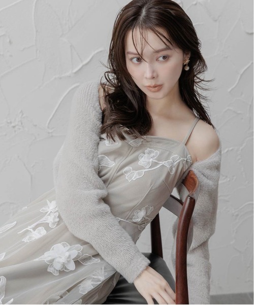 ランダ　randa 3Dフラワービスチェワンピース RANDA（ランダ）の「3Dフラワービスチェワンピース（ワンピース